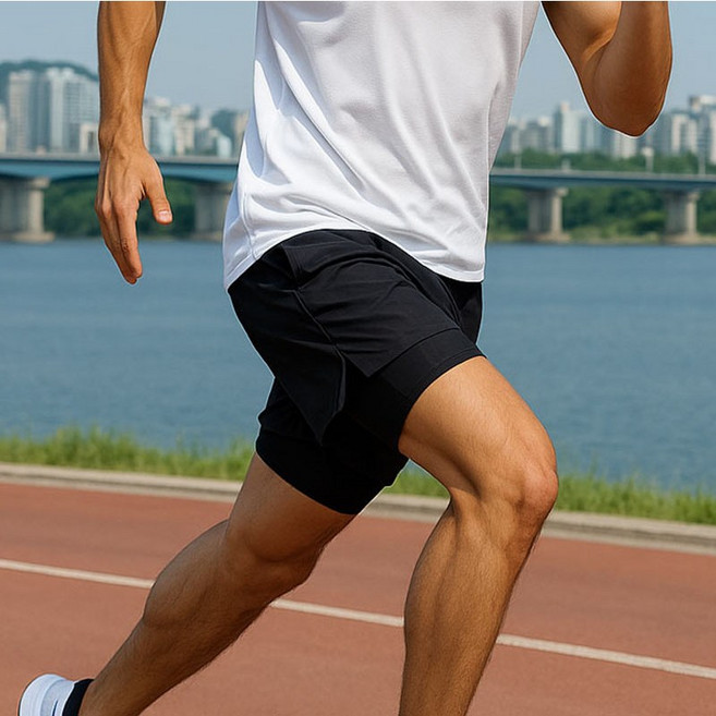 SABU 남성 투인원 러닝반바지