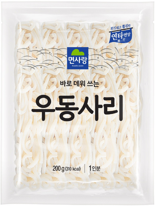 면사랑 부드럽고 쫄깃한 우동사리, 200g, 40개