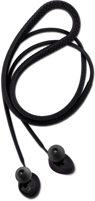 더조은셀러 갤럭시 버즈2 프로 호환 실리콘 목걸이 로프 줄 볼드, 블랙, 1개