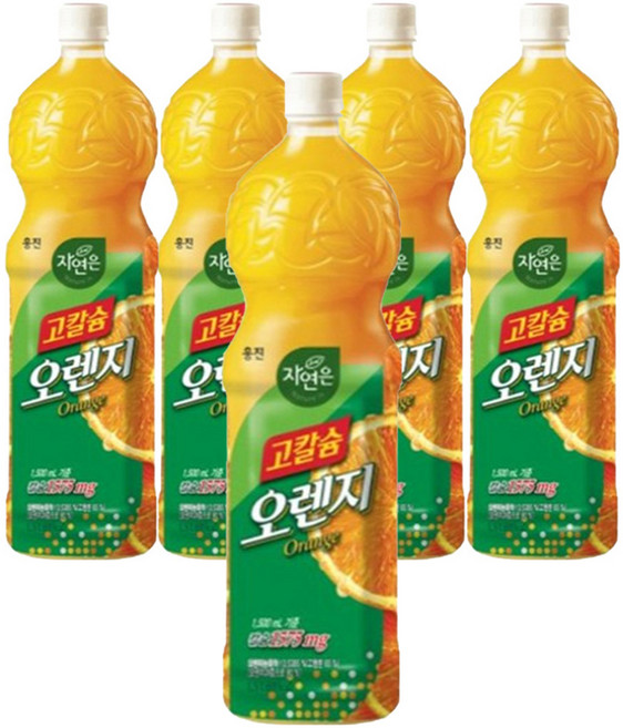 [안녕골목마켓] 웅진 자연은 오렌지 1.5L 5개