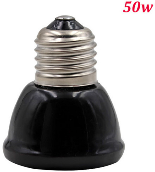 온열등 파충류 히팅조명 애완 동물 원적외선 세라믹 가열 램프 E27 열 220V 미니 소형 방열기 전구 25W 50W 75W 100W 150W 200W, [04] 50W mini