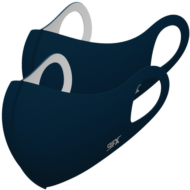 나인에프엑스 스포츠 데일리 페이스 마스크, 네이비, 2개