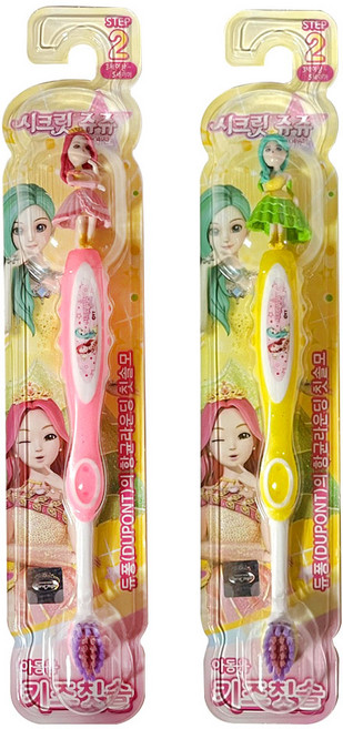 아텍스 시크릿쥬쥬 피규어 키즈 칫솔 아동용 Step2, 랜덤발송, 1개입, 5개
