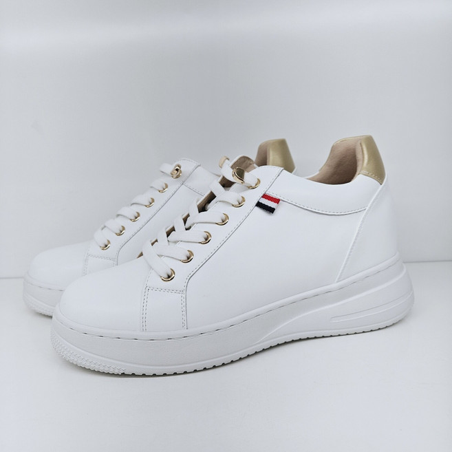 엘칸토 천연 양가죽 여성 캐주얼 키높이 스니커즈 (7cm) LCWS80U413-10_KG