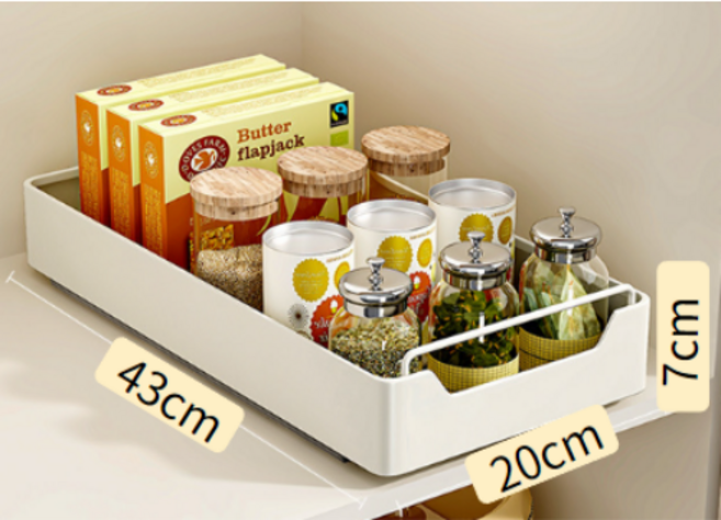 가려거든 슬라이딩 레일 선반 정리대, 화이트, 1개