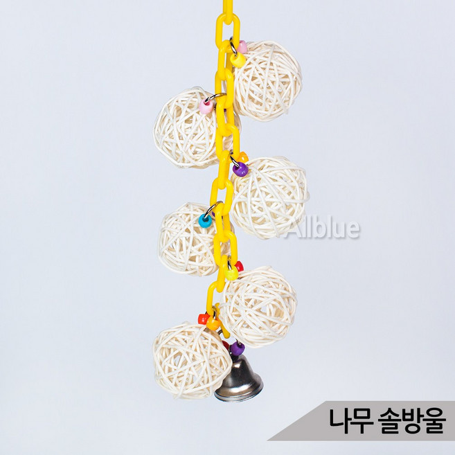 나무 솔방울 앵무새 장난감 등나무공 종 버드토이, 상세 설명 참조