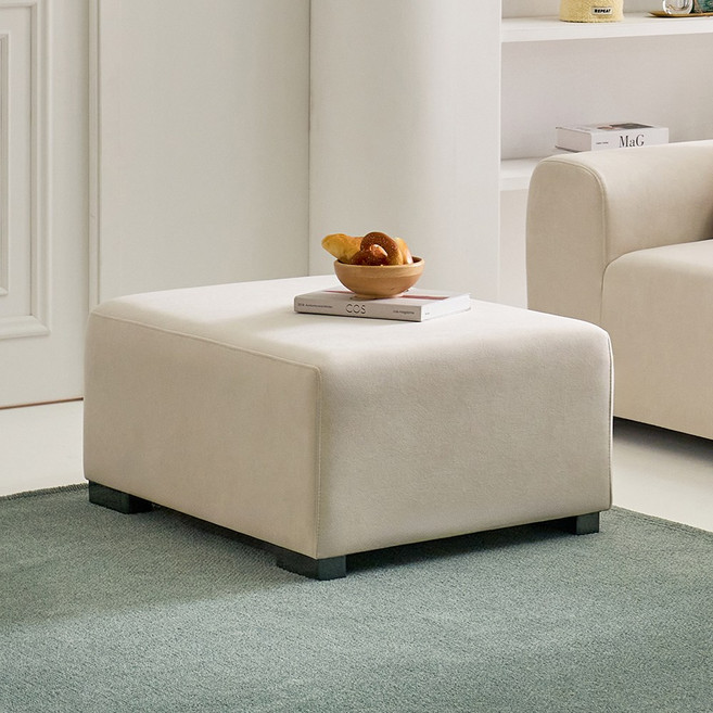 폴리 아쿠아텍스 스툴 패브릭 모듈 소파 3colors, 01.크림베이지, 1개