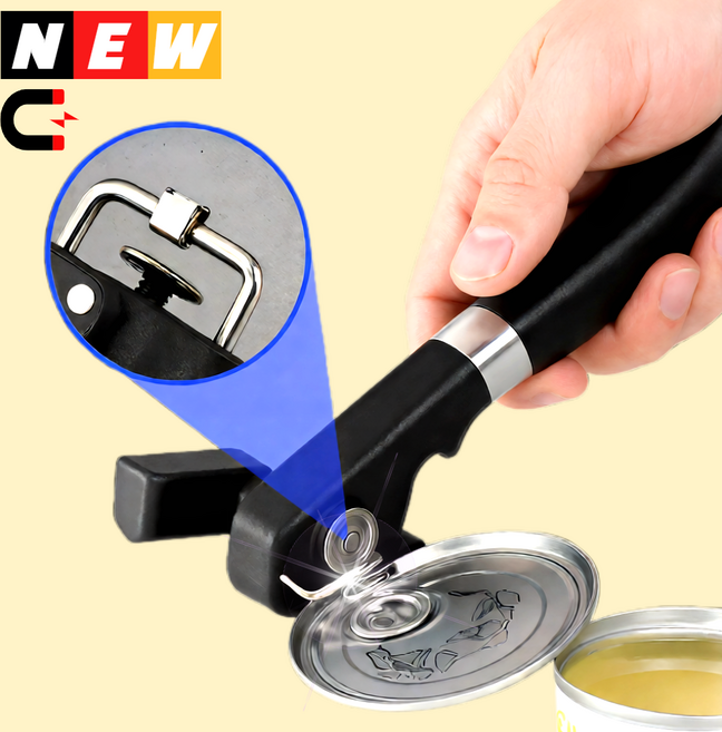 아후니 자석 흡착 안전 통조림 캔따개 만능 오프너, 1개, 모던블랙