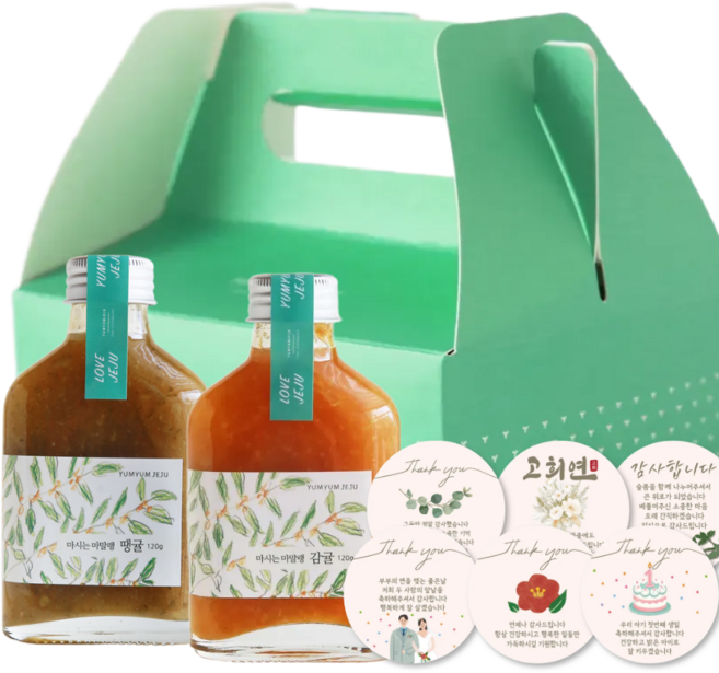 메리굿 제주 감귤 청귤 고급 수제청 선물세트, 1세트, 감귤+청귤