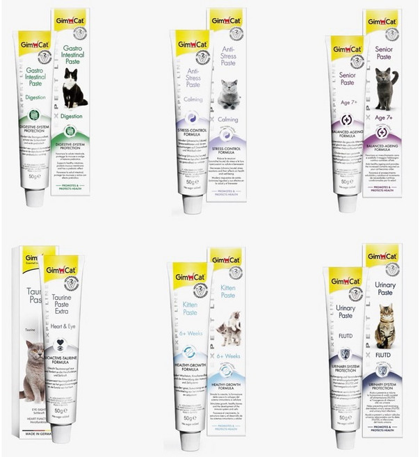 【竣寶】GimCat 貓用營養膏 50g 起司口味, 1個, 護膚亮毛營養膏, 皮膚/頭髮