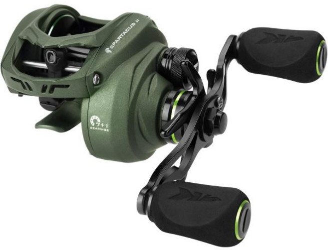 카스트킹 스파르타쿠스 II 미끼 캐스팅 낚시 릴 6온스 초경량 캐스터 17.6파운드 탄소 섬유 항력으로 매우 매끄럽고 7.21 기어비 39mm 손바닥 완벽한 하부 프로파일 디자, A:Left-Stryker Green-7.2:1, A:Left-Stryker Green-7.2:1