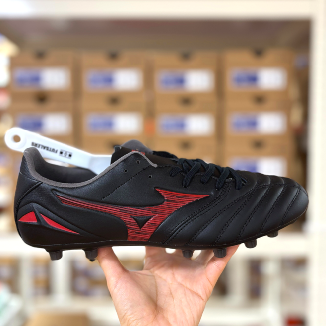 미즈노 축구화 모렐리아 네오 프로 AG 캥거루 가죽 인조잔디 미니주걱