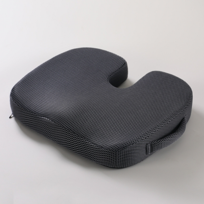 사무실 치질 꼬리뼈방석 자세교정 엉덩이 쿠션 기능성 방석, 진그레이A