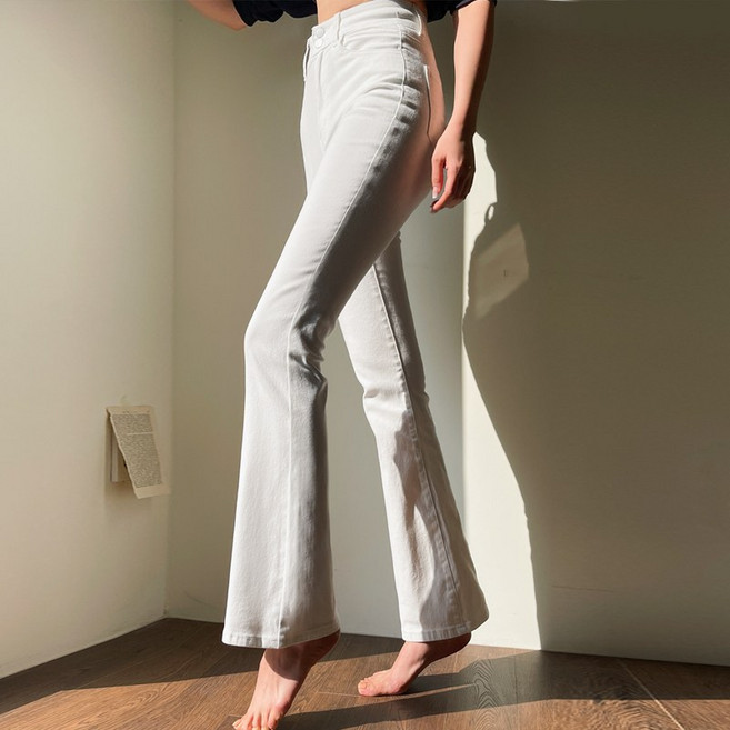 키별로 투버튼 스판 부츠컷 팬츠