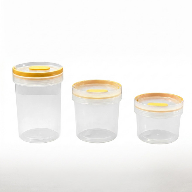 손잡이 실리콘 밀폐용기 반찬통 식재료보관함 신선도 유지함 김치함, 250ml+350ml+480ml, 1세트
