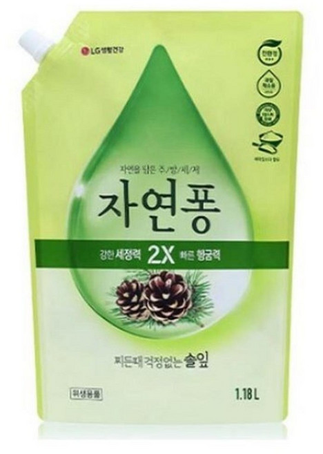 자연퐁 2X 솔잎 리필, 1.18L, 20개