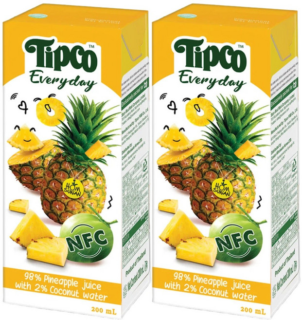 Tipco 파인애플착즙주스, 200ml