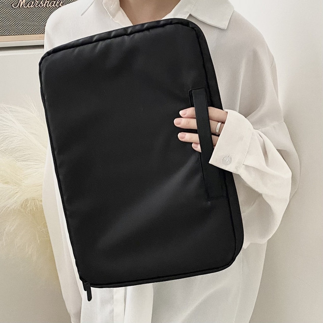 시그무드 노트북 파우치 케이스 슬리브, 블랙, 1개