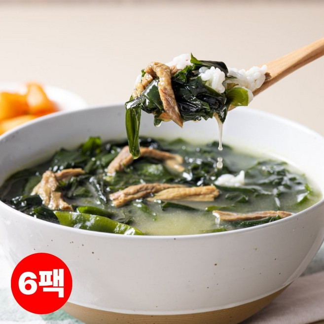 소노정 완도 미역 100% 국내산 소고기 한우사골 한우 미역국, 6개, 500g