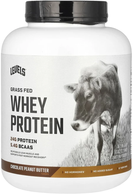 몸관리하세요 겨울입니다 Levels 목초 사육 유청 단백질 분말 초콜릿 땅콩 버터 2.27kg(5lb) 특별관리진행, Levels목초사육유청단백질분말초콜릿땅콩버터227kg5, 2.27kg, 1개 - 쿠팡