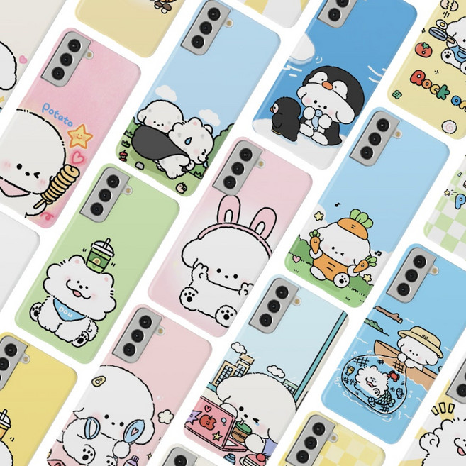 귀여운 강아지 비숑 케이스 갤럭시 A30 A31 A32 A33 A34 A35 A36 A50 A51 A52 A53 A54 A55 A56 A71 A82 A90