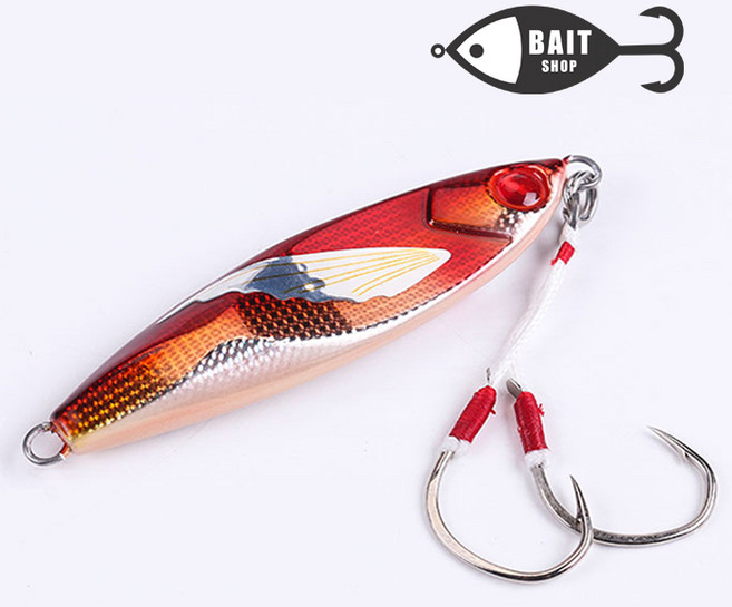 로얄피쉬 하이엔드 메탈지그 튜니 RFS105032B1, 레드, 80g, 1개