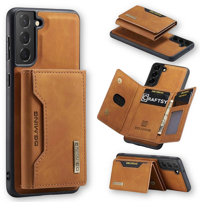 Craftsy 삼성 S21/S22/S23/S24/S25 시리즈 자석 분리형 가죽지갑 탈부착가능 핸드폰 케이스