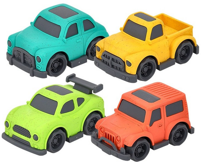 친환경 에코프렌들리 생분해 바이오 플라스틱 탈것 교통 육상 해상 수상 장난감 어린이집 유치원 Eco-friendly Bioplastic Vehicle toy, 미니카 4종, 1개