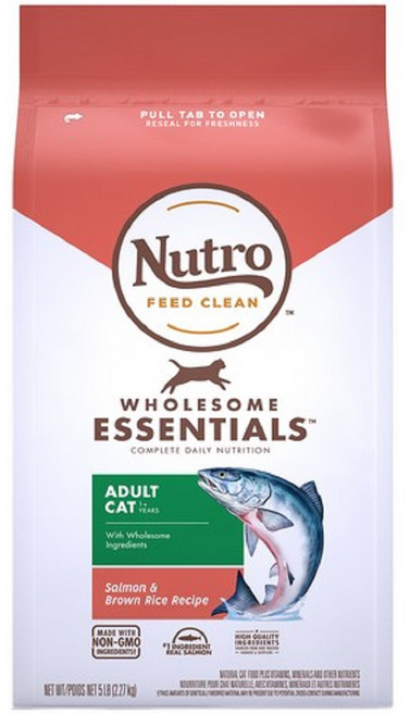 뉴트로 어덜트 연어와 현미 고양이 건식사료, 연어+쌀, 2.27kg, 1개