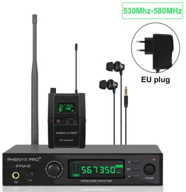 음질좋은 진공관앰프 진공관오디오앰프 블루투스 가정용 오디오 그래픽 이퀄라이저 귀 모니터 무선 시스템 스테레오 송신기 바디 팩 수신기 금속, 4.500MHzEU plug