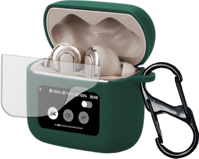 JBL TOUR PRO3 하우징 컬러 슬림핏 케이스 액정 스크린 필름, 다크그린, 1개