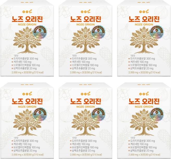 아이당 노즈 오리진 퀘르세틴 식물성 유산균 스틱 사과맛, 6개, 30회분