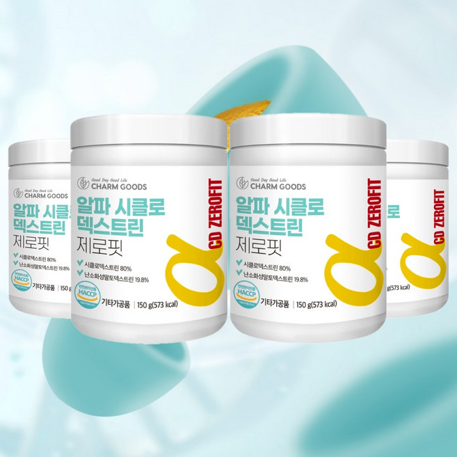 알파CD 알파 시디 씨디 시클로 덱스트린 제로핏 파우더 프리미엄 사이클로 싸이클로, 4개, 150g