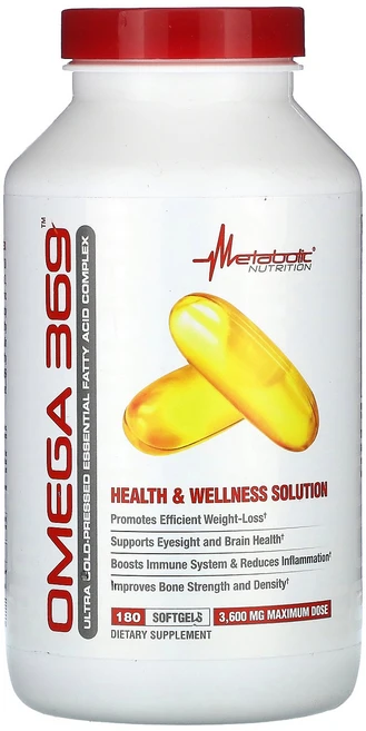 Metabolic Nutrition Omega 369 소프트젤 180정(소프트젤 1정당 1 200mg) Nutrition (메타볼릭 뉴트리션), 180 개, 1개 - 쿠팡