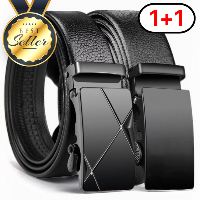 런던옴므 1+1 남성 자동 벨트 가죽 허리띠