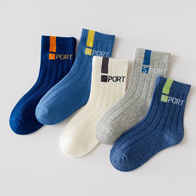 블루콩 스포츠 골지 아동 양말 남아 초등학생 남자아이 양말