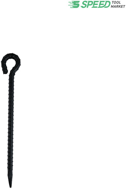 칼라 고리 쇠말뚝 30cm 10mm 검정(무광) 주문제작 텐트팩, 칼라 고리쇠말뚝 30cm 10mm 검정무광, 1개