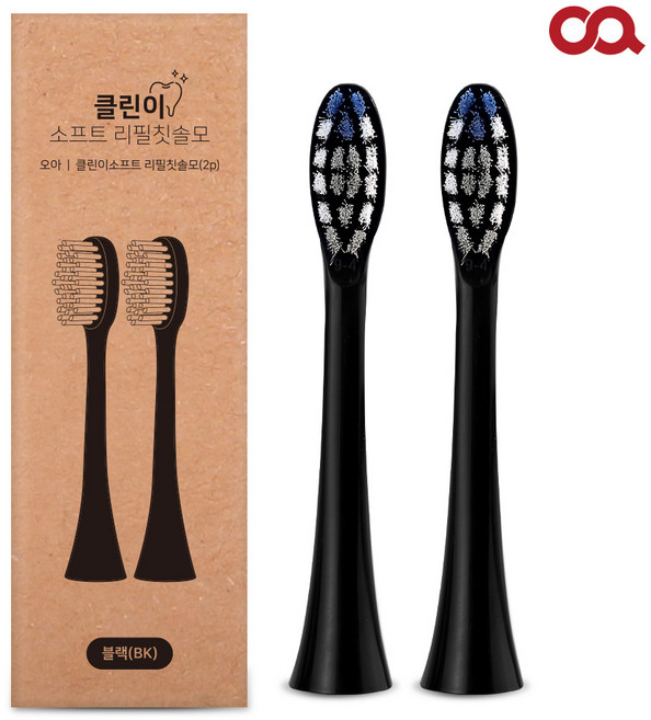 오아 클린이소프트 시리즈 전용 프리미엄 리필 구성품, 2개, 일반모 블랙 E0186