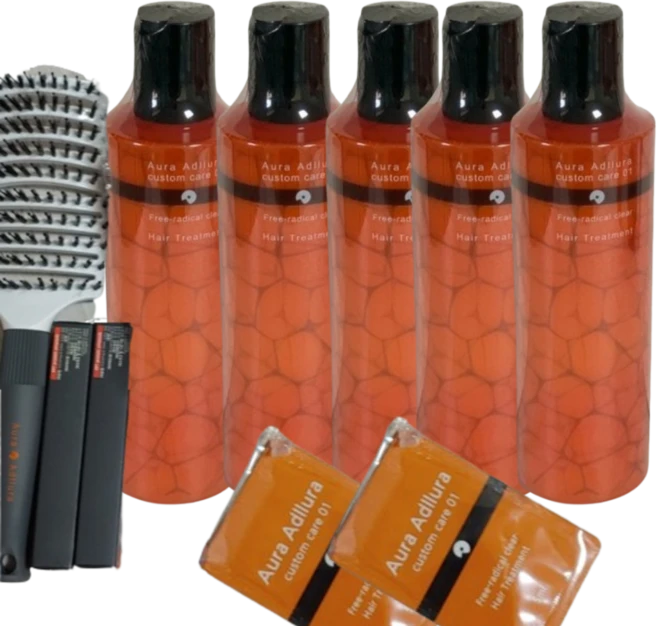 [쇼핑엔티] [뷰티플러스] 아우라 아듀라 트리트먼트 5병!! 브러쉬세트, 없음, 5개, 250ml - 쿠팡