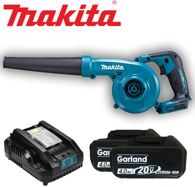 마끼다 충전송풍기 블로워 20Vmax 갈랜드 배터리 충전기 세트 DUB185, 1세트, 배터리2개