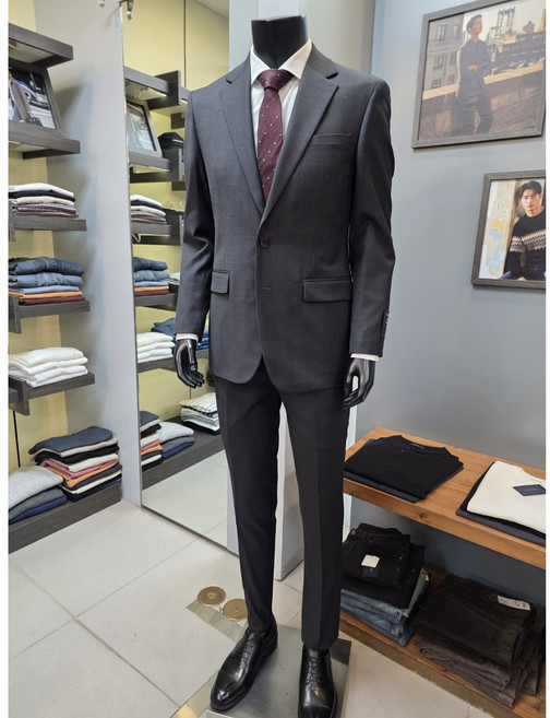 바쏘옴므 차콜 울 스판 슬림핏 남자정장 사계절 정장 WSA1JT06A -3990