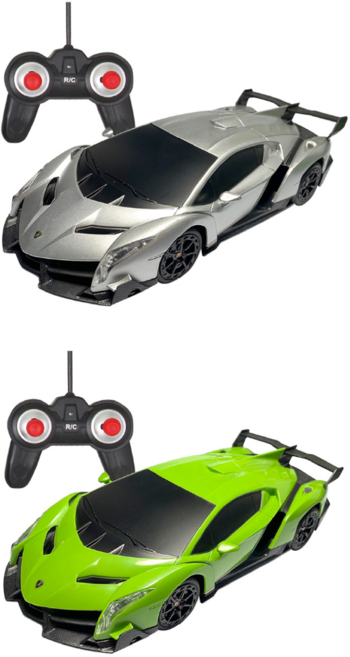 선물 장난감 자동차 1:24 람보르기니 베네노 RC카 / 2colors, 그린, 1개