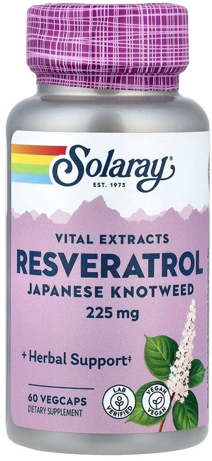 솔라레이 필수 추출물 레스베라트롤(Japanese Knotweed) 225mg 베지 캡슐 60정, SOR48947, 1개 - 쿠팡