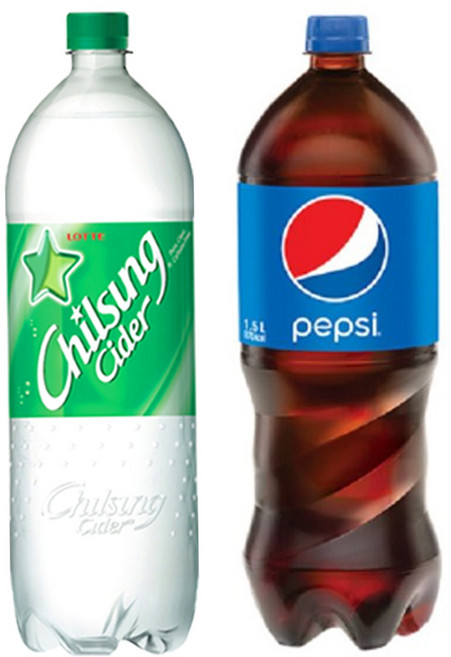 칠성사이다 + 펩시콜라, 6개, 1.5L