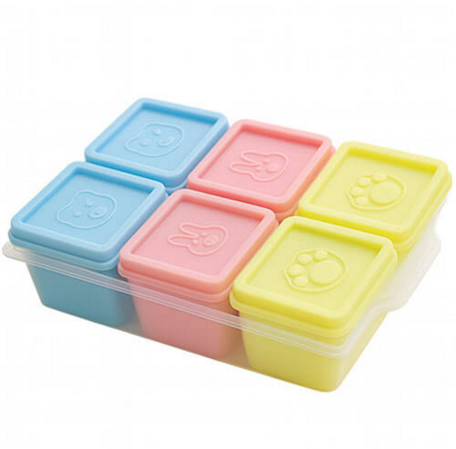 히야펫 강아지 습식사료 화식 간식 영양제 실리콘 분리 소분통 6p 세트, 1개, 660ml, 파스텔