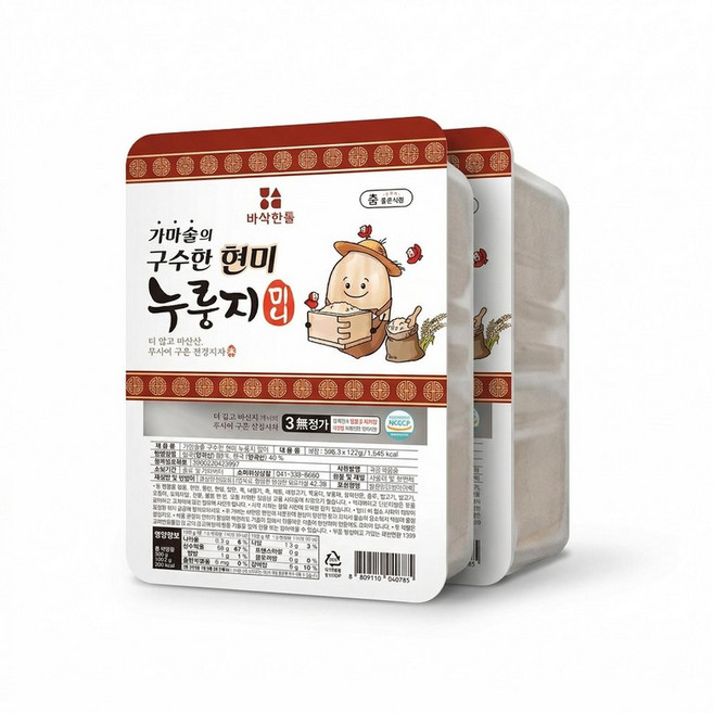 바삭한톨 포켓누룽지 현미 33g 12개입 2개