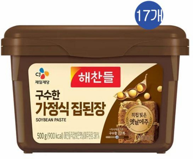 CJ 해찬들 구수한 가정식집된장, 500g, 17개