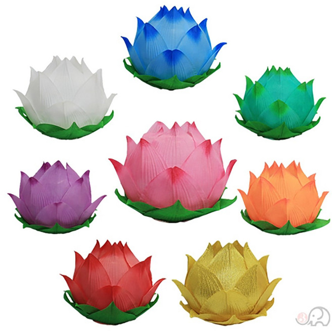 4호 만개연화등(직경15cm) 소원등 / 야외용 실내용 연등- 연등/만월등/비닐등/비닐만월등, 빨강