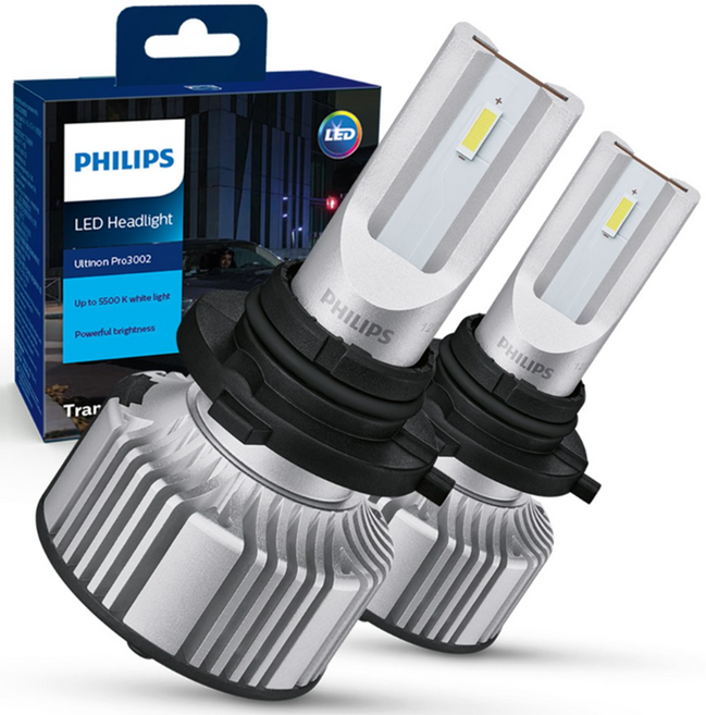 필립스 차종별 합법인증 LED 전조등 얼티논 프로3002 H7 9005 HB3 1세트