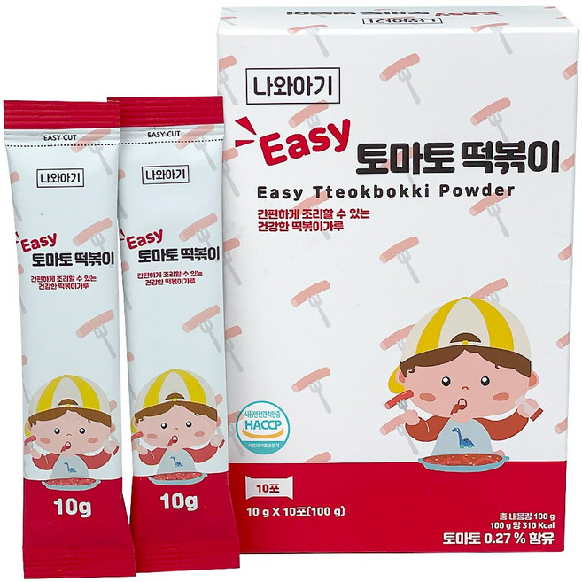 나와아기 토마토 궁중 떡볶이 가루 소스, 토마토 떡볶이 10g x 10입 - 1개, 1개, 100g